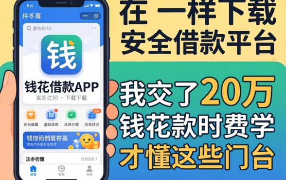 找像钱花借款app下载一样安全的借款平台，我交了20万学费才懂这些门道