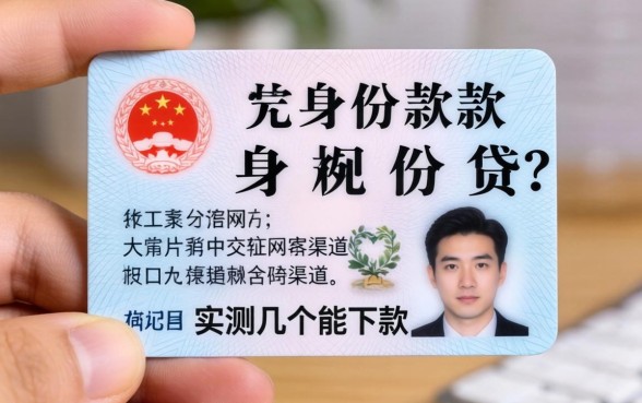 网上凭身份证贷款怎么贷?实测几个能下款的渠道
