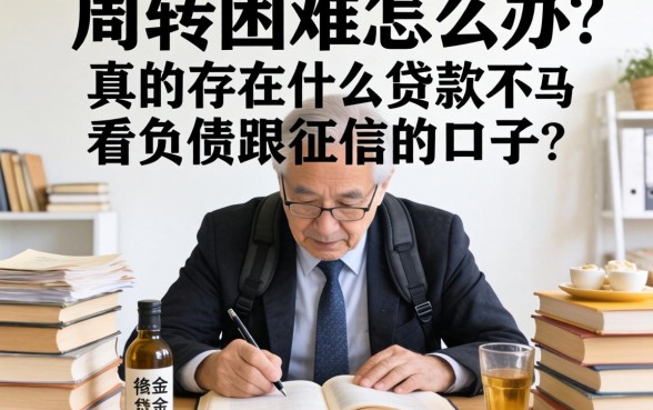 资金周转困难怎么办？真的存在什么贷款不看负债跟征信的口子吗？