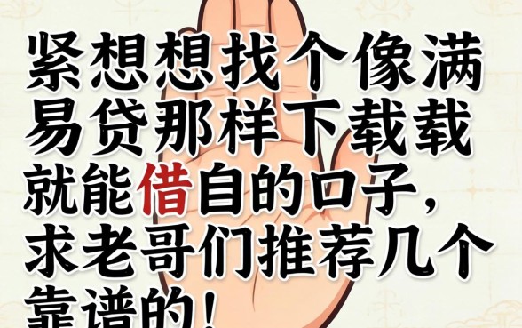 手头紧想找个像满易贷那样下载就能借的口子，求老哥们推荐几个靠谱的！