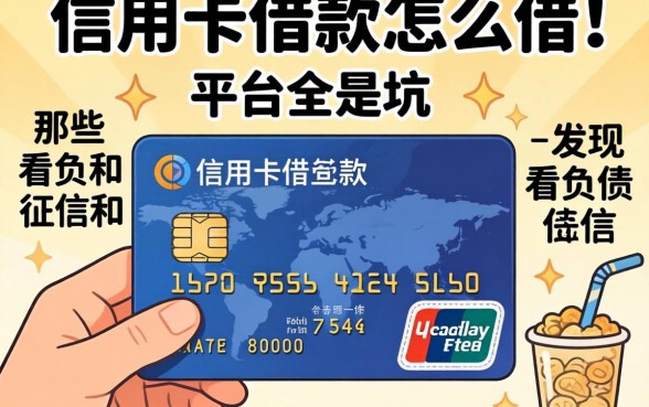 我试过通过信用卡借款怎么借，发现那些不看负债和征信的平台全是坑