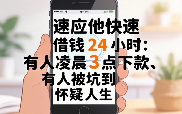 手机快速借钱24小时：有人凌晨3点下款，有人被坑到怀疑人生