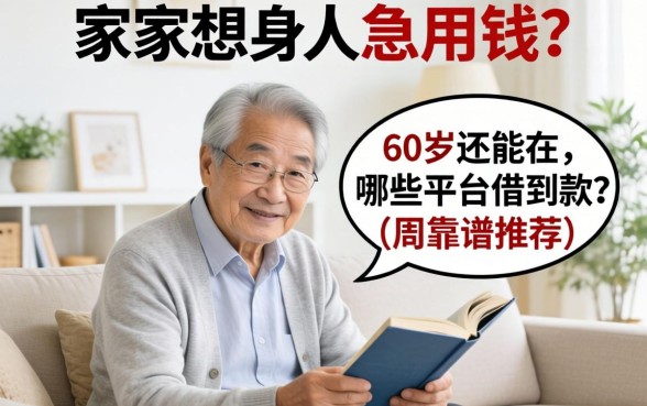 家里老人急用钱,想知道60岁还能在哪些平台借到款?求靠谱推荐!