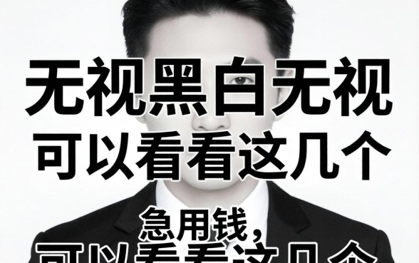 黑白无视黑白无视，急用钱的可以看看这几个