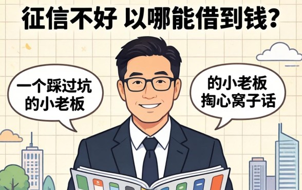 征信不好从哪能借到钱?一个踩过坑的小老板掏心窝子的话