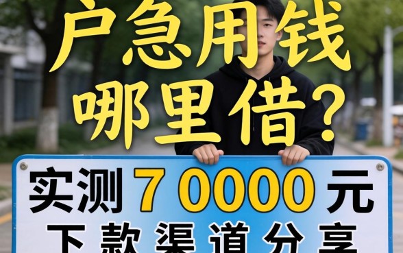 黑户急用钱哪里借？实测7000元下款渠道分享