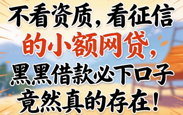 我试了那些不看资质不看征信的小额网贷，黑户借款必下口子竟然真的存在