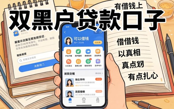 我翻遍全网整理的2026双黑户贷款口子有哪些，发现手机上可以借钱的软件真相有点扎心