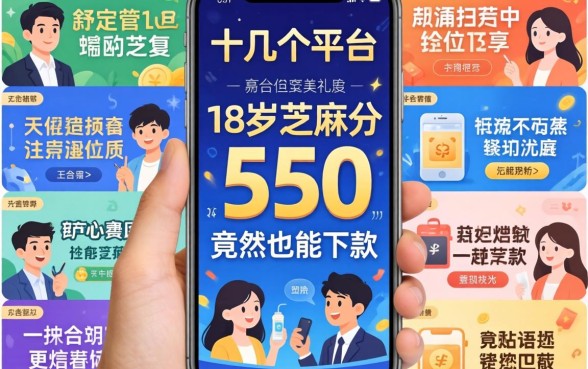我试了十几个平台,发现18岁芝麻分550竟然也能下款