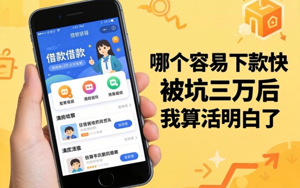 手机借款app哪个容易下款快？被坑三万后我算活明白了