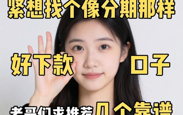 手头紧想找个像来分期那样好下款的口子，老哥们求推荐几个靠谱的！