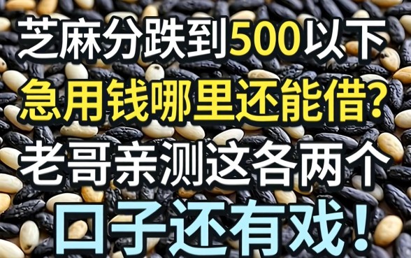 芝麻分跌到500以下，急用钱哪里还能借？老哥亲测这几个口子还有戏！