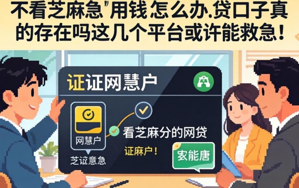 征信黑户急需用钱怎么办?不看芝麻分的网贷口子真的存在吗?这几个平台或许能救急!