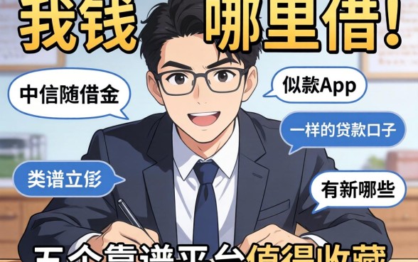 急需用钱哪里借？类似中信随借金app一样的贷款口子有哪些？这五个靠谱平台值得收藏
