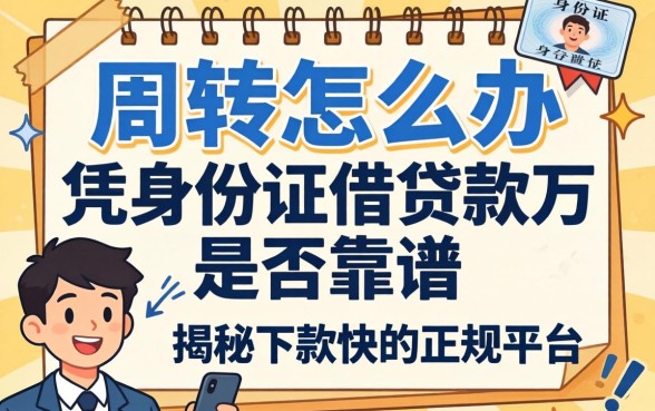 急需周转怎么办？凭身份证借贷款万是否靠谱？揭秘下款快的正规平台有哪些
