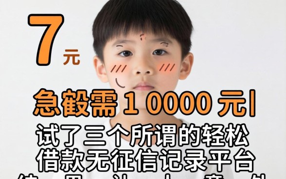 我17岁急需1000元,试了三个所谓的轻松借款无征信记录平台,结果让人意外