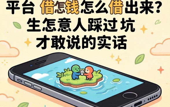 手机上平台借钱怎么借出来？生意人踩过坑才敢说的实话