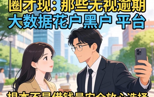 我试了一圈才发现,那些无视逾期大数据花户黑户的平台,根本不是借钱最安全放心的选择