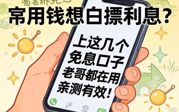 急用钱想白嫖利息？手机上这几个免息口子老哥都在用，亲测有效！