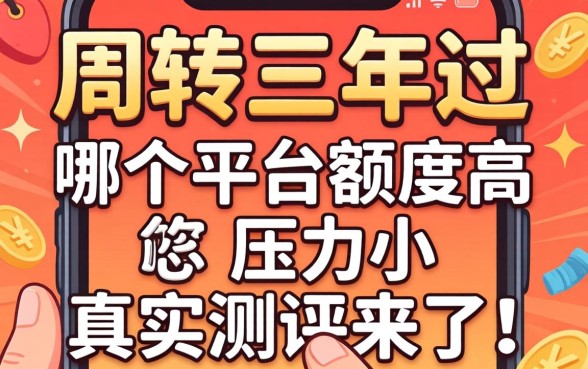 急需周转想分三年还，哪个平台额度高、压力小？真实测评来了！