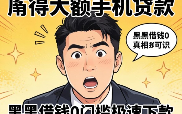 我试了所谓的大额手机贷款，黑户借钱0门槛极速下款的真相让人意外