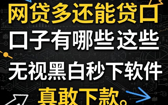 我试了网贷多还能贷的口子有哪些,发现这些无视黑白秒下的软件真敢下款