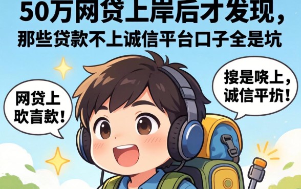 我背着50万网贷上岸后才发现，那些贷款不上诚信平台的口子全是坑