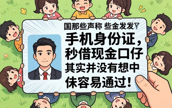 我试了一圈才发现，那些声称手机身份证秒借现金的口子，其实并没有想象中那么容易通过