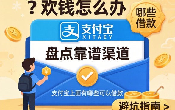 急需用钱怎么办?支付宝上面有哪些可以借款?盘点靠谱渠道与避坑指南