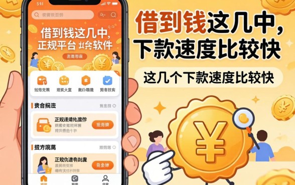 盘点容易借到钱的正规平台软件，这几个下款速度比较快
