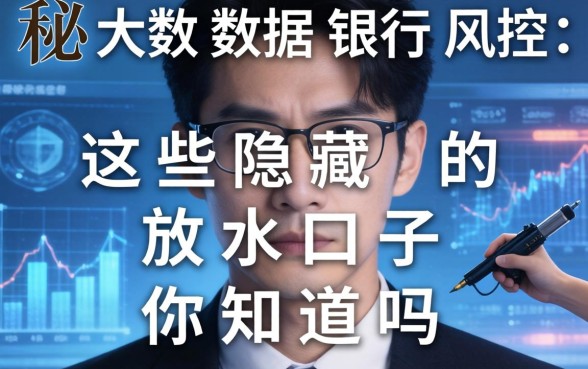 揭秘大数据银行风控:这些隐藏的放水口子你知道吗