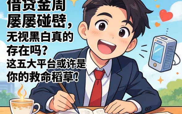 急需资金周转却屡屡碰壁？借贷无视黑白真的存在吗？这五大平台或许是你的救命稻草！