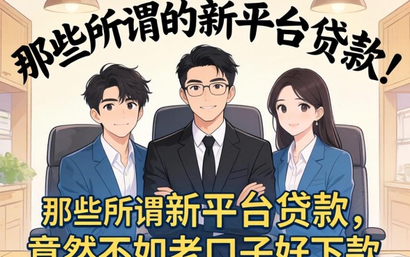 我试了一圈才发现，那些所谓的新平台贷款，竟然不如老口子好下款