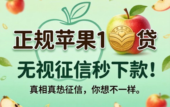 我测试了所谓的正规苹果id贷2026，发现无视征信秒下款的真相和你想的不一样