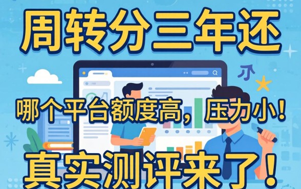 急需周转想分三年还，哪个平台额度高、压力小？真实测评来了！