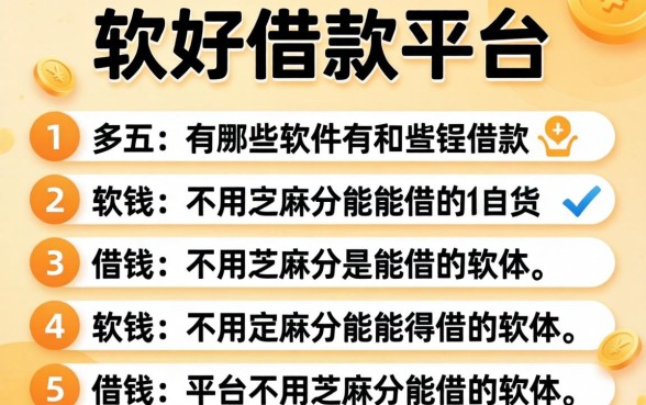 比较好借款的平台有哪些软件可以借钱,条列五个不用芝麻分能借的软件
