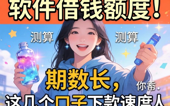 实测什么软件借钱额度高期数长，这几个口子下款速度惊人