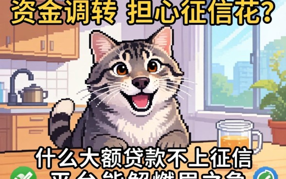 急需资金周转却担心征信花？什么大额贷款不上征信平台能解燃眉之急？
