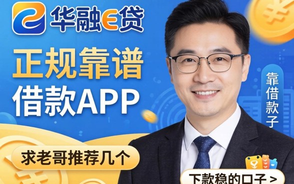 有没有类似华融e贷那种正规靠谱的借款APP?求老哥推荐几个下款稳的口子!