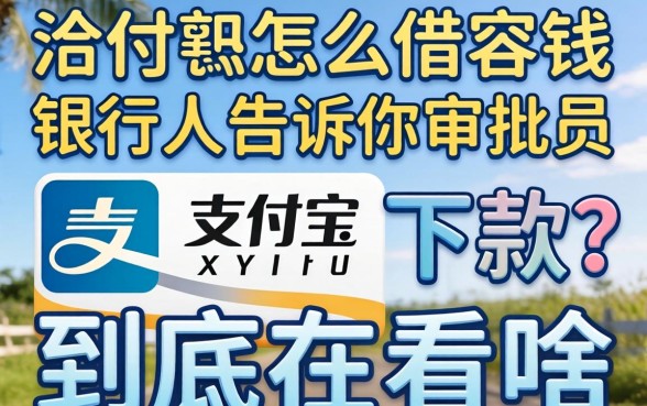 支付宝怎么借钱容易下款？银行人告诉你审批员到底在看啥