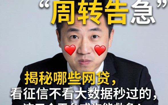 资金周转告急?揭秘哪些网贷不看征信不看大数据秒过的,这五个平台或许能救急!