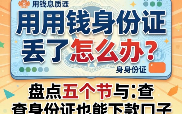 急用钱身份证丢了怎么办？盘点五个不查身份证也能下款的口子