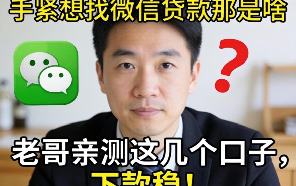 手头紧想找微信贷款那是啥？老哥亲测这几个口子，下款稳！