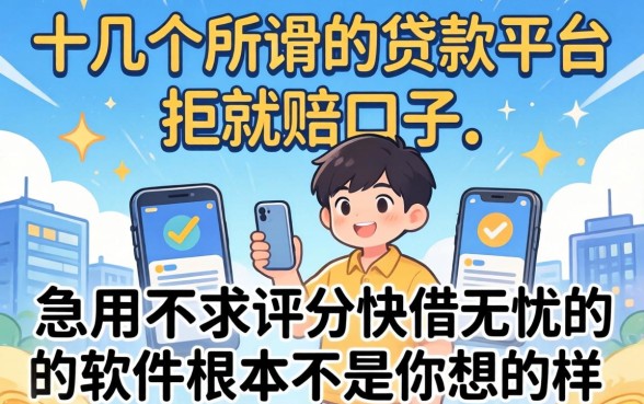 我试了十几个所谓的贷款平台拒就赔的口子,发现急用不求评分快借无忧的软件根本不是你想的那样