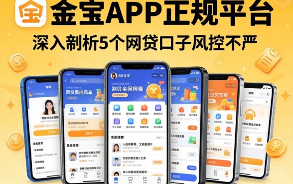 类似信金宝app一样的正规平台，深入剖析5个网贷口子风控不严的软件