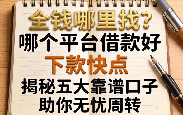 急需用钱哪里找？哪个平台借款好下款快点？揭秘五大靠谱口子助你无忧周转