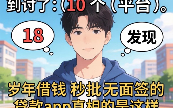 我试了10个平台，发现18岁借钱秒批无面签的贷款app真相是这样