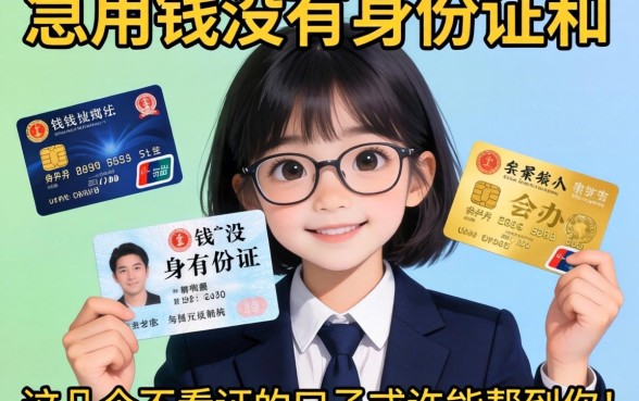 急用钱没有身份证和信用卡怎么办?这几个不看证的口子或许能帮到你!