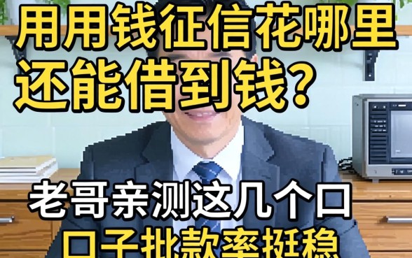 急用钱征信花哪里还能借到钱？老哥亲测这几个口子批款率挺稳