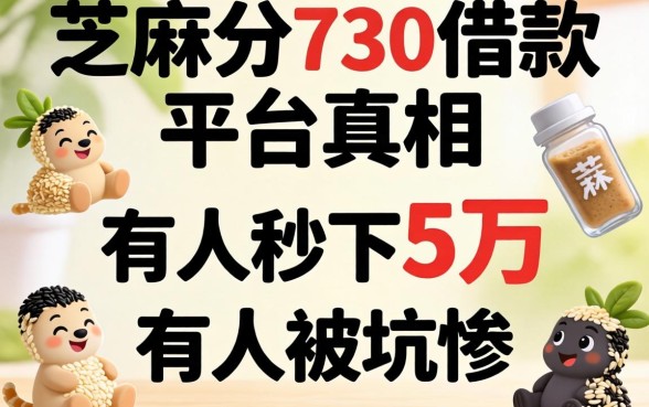 芝麻分730借款平台真相:有人秒下5万,有人被坑惨